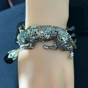 Heidi Daus, Black and Clear Swarovski Crystal Panther bracelet